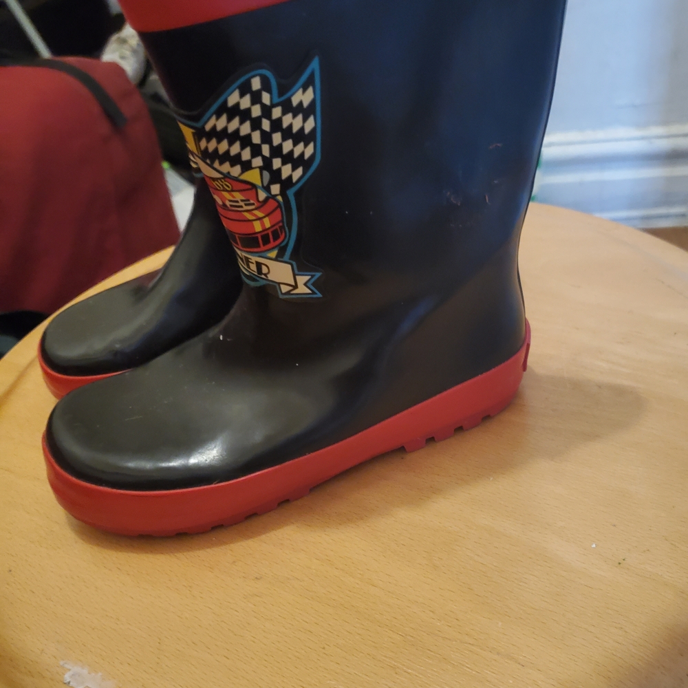 Kids Racing Car Rain Boots - Picture 2 of 7